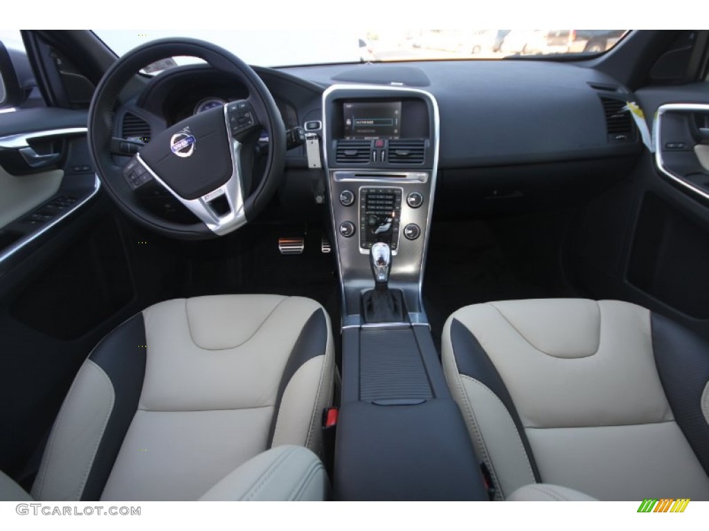 2013 Volvo XC60 T6 AWD R-Design R Design Soft Beige/Off Black Inlay Dashboard Photo #70204937