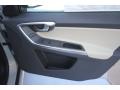2013 Volvo XC60 R Design Soft Beige/Off Black Inlay Interior Door Panel Photo