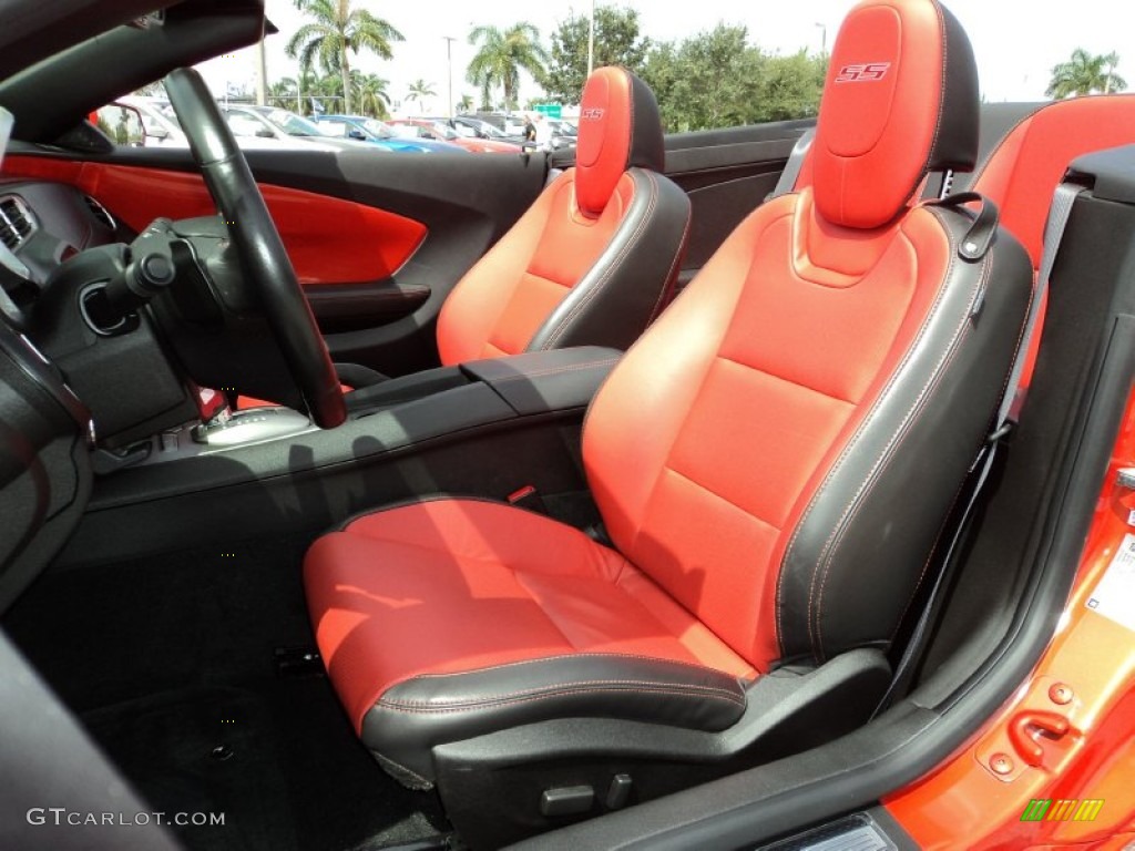 Inferno Orange/Black Interior 2012 Chevrolet Camaro SS/RS Convertible Photo #70206103