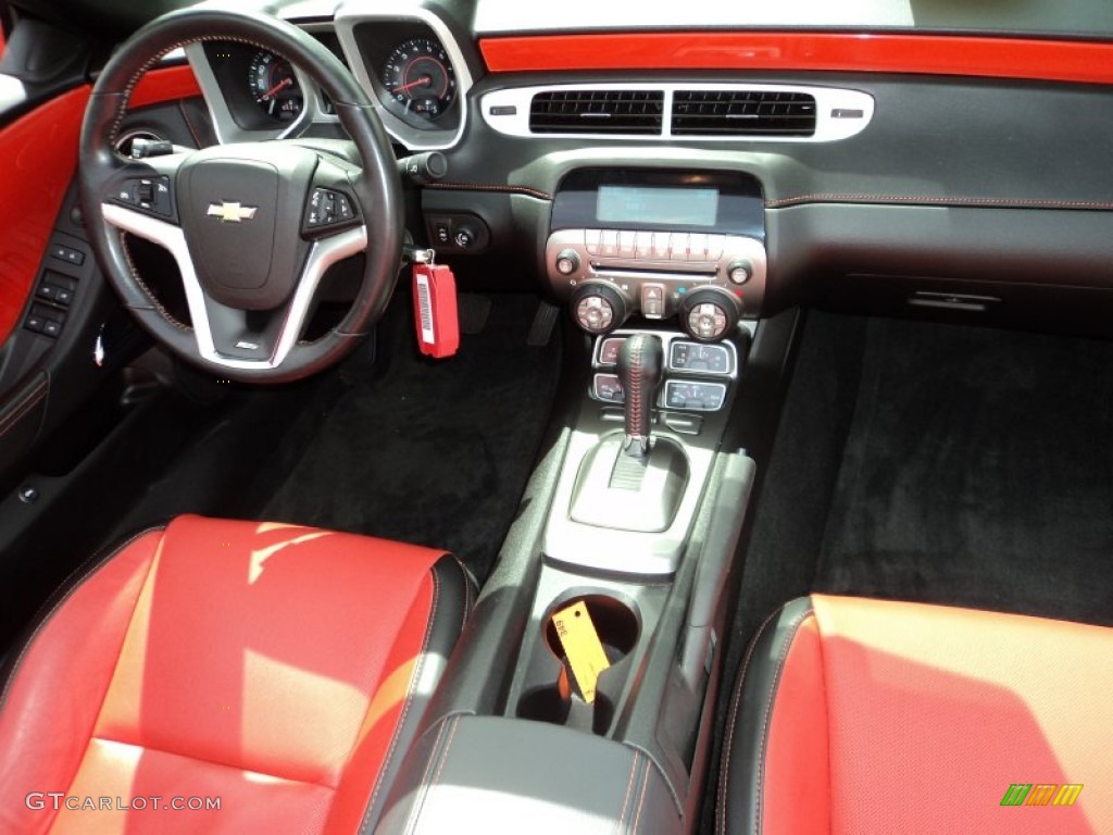 2012 Chevrolet Camaro SS/RS Convertible Inferno Orange/Black Dashboard Photo #70206145