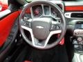 Inferno Orange/Black 2012 Chevrolet Camaro SS/RS Convertible Steering Wheel