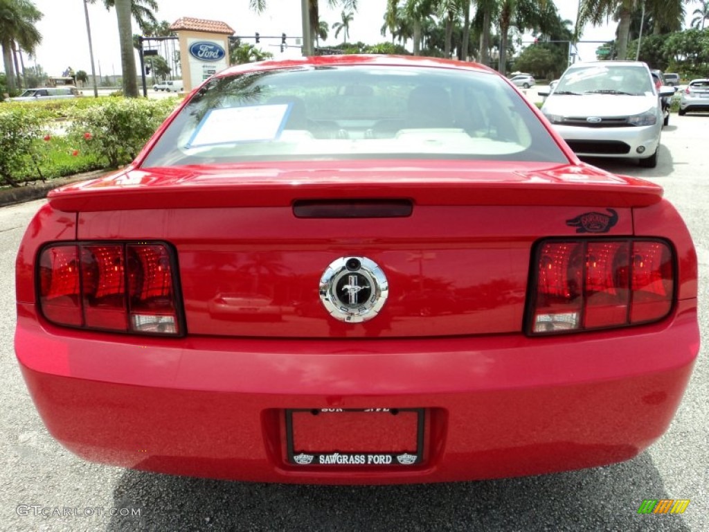 2007 Mustang V6 Premium Coupe - Torch Red / Medium Parchment photo #7
