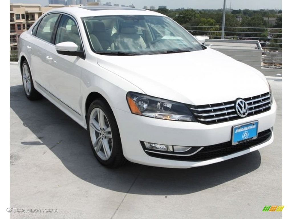 2013 Passat TDI SEL - Candy White / Cornsilk Beige photo #1