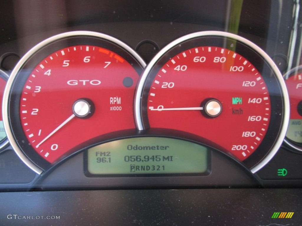 2005 Pontiac GTO Coupe Gauges Photo #70210240