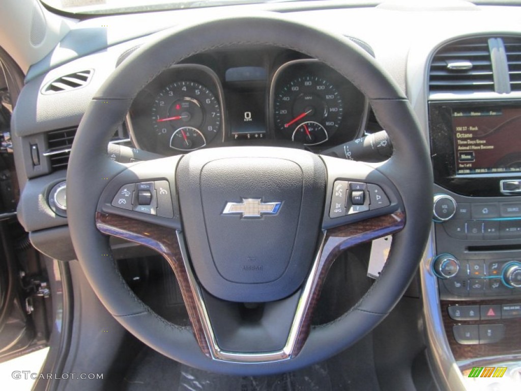 2013 Chevrolet Malibu LT Jet Black Steering Wheel Photo #70210378