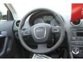 2012 Audi A3 Black Interior Steering Wheel Photo