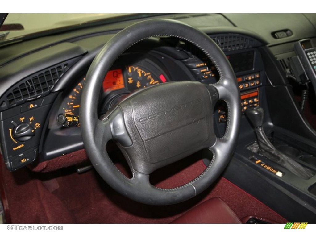 1993 Chevrolet Corvette 40th Anniversary Coupe Ruby Red Steering Wheel Photo #70211772