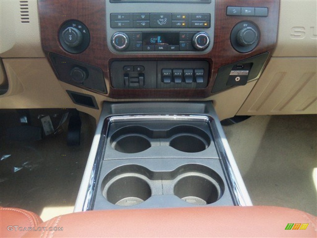 2012 F250 Super Duty King Ranch Crew Cab 4x4 - White Platinum Metallic Tri-Coat / Chaparral Leather photo #22