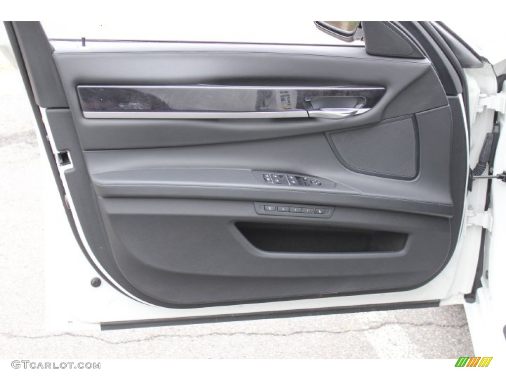 2009 BMW 7 Series 750Li Sedan Black Nappa Leather Door Panel Photo #70215085