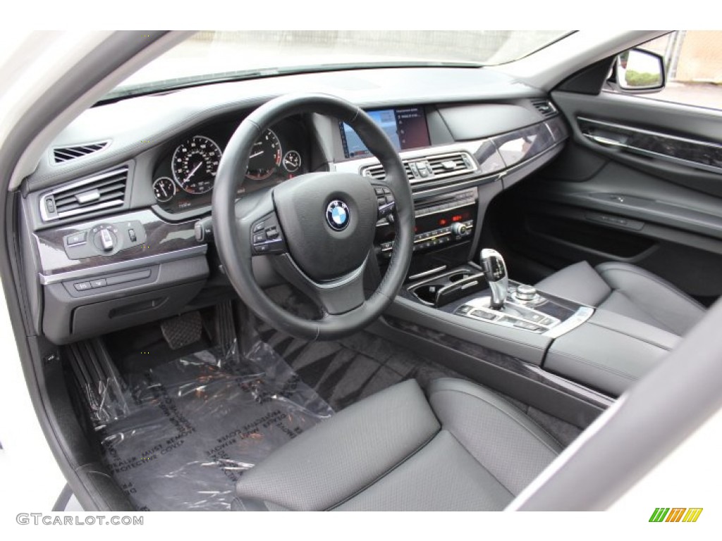 Black Nappa Leather Interior 2009 BMW 7 Series 750Li Sedan Photo #70215101