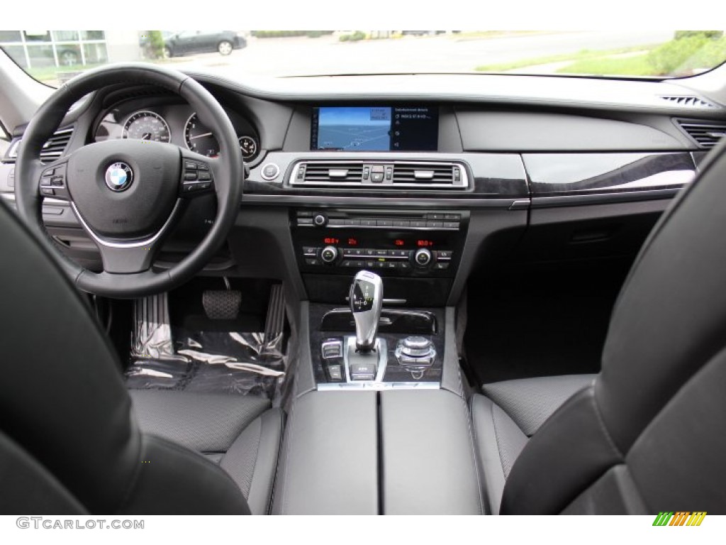 2009 BMW 7 Series 750Li Sedan Black Nappa Leather Dashboard Photo #70215130