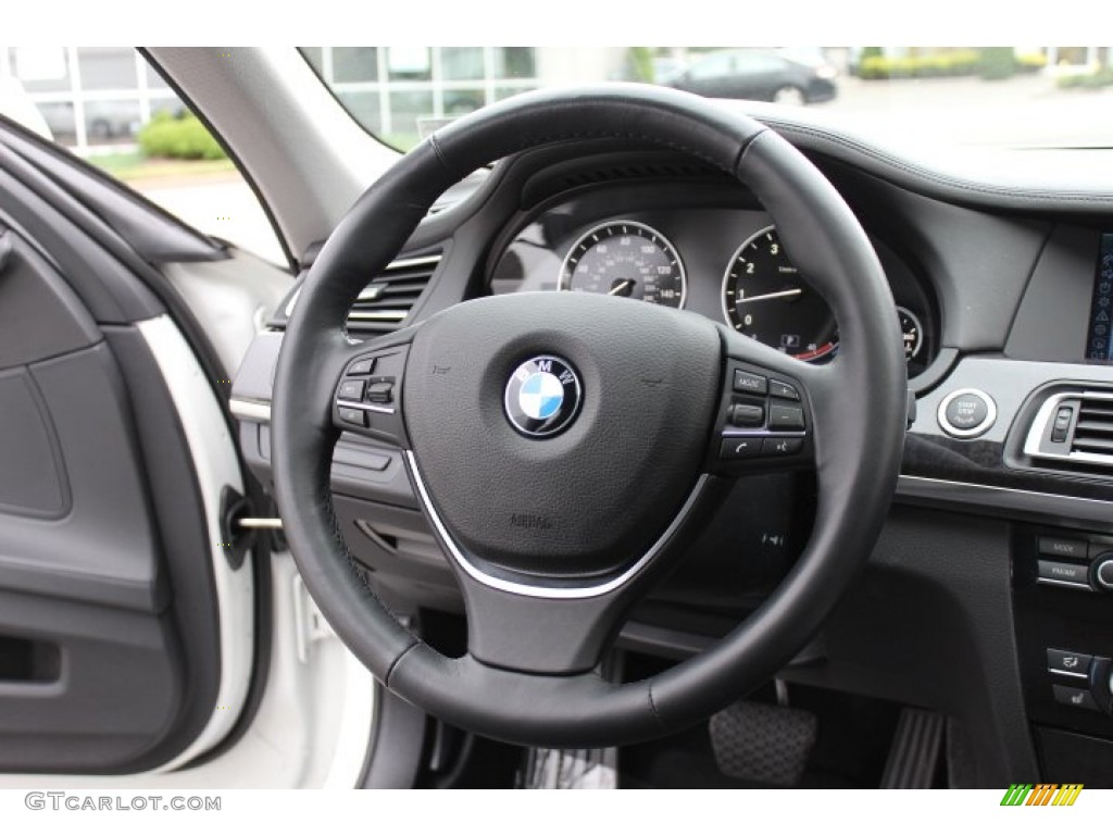 2009 BMW 7 Series 750Li Sedan Black Nappa Leather Steering Wheel Photo #70215160