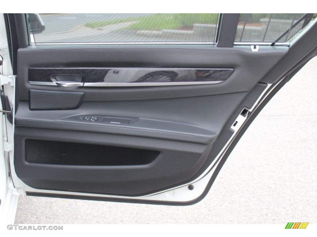 2009 BMW 7 Series 750Li Sedan Black Nappa Leather Door Panel Photo #70215208