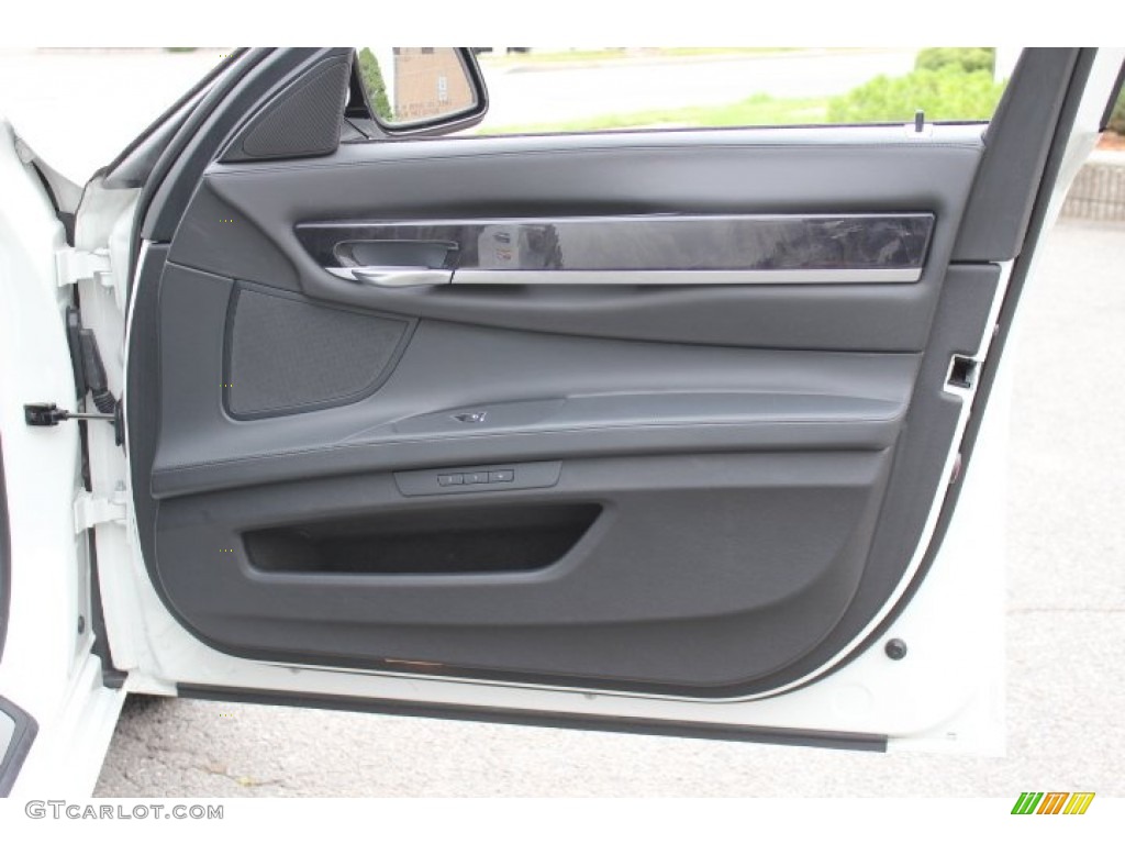 2009 BMW 7 Series 750Li Sedan Black Nappa Leather Door Panel Photo #70215226