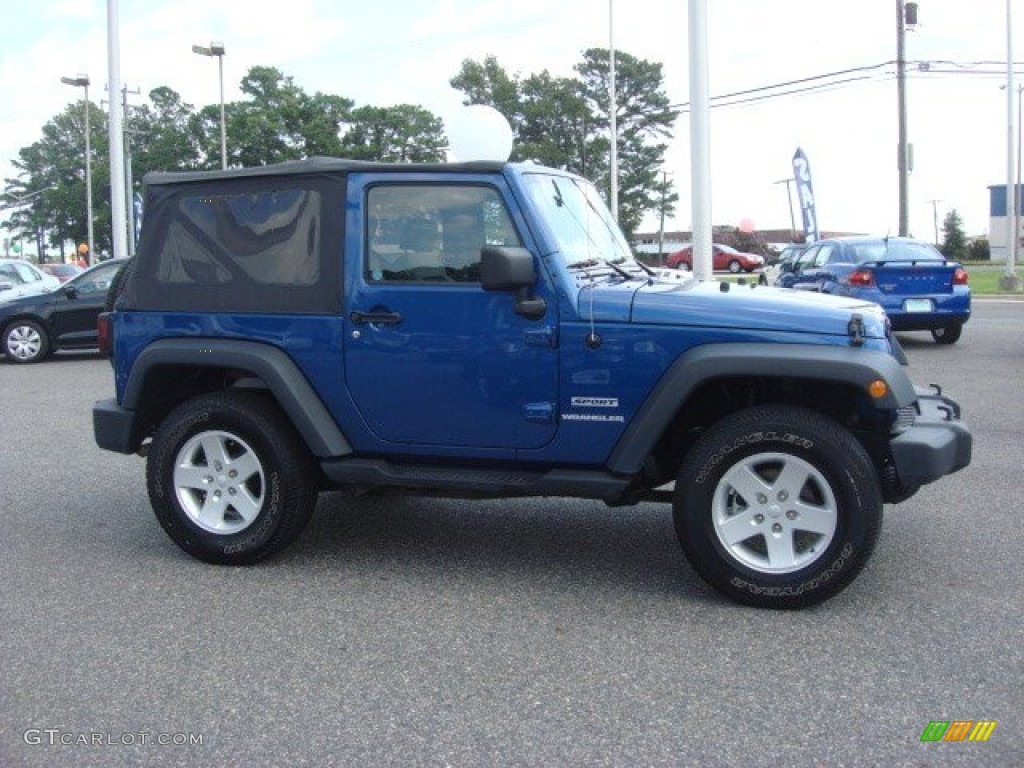 Deep Water Blue Pearl 2010 Jeep Wrangler Sport 4x4 Exterior Photo #70215373