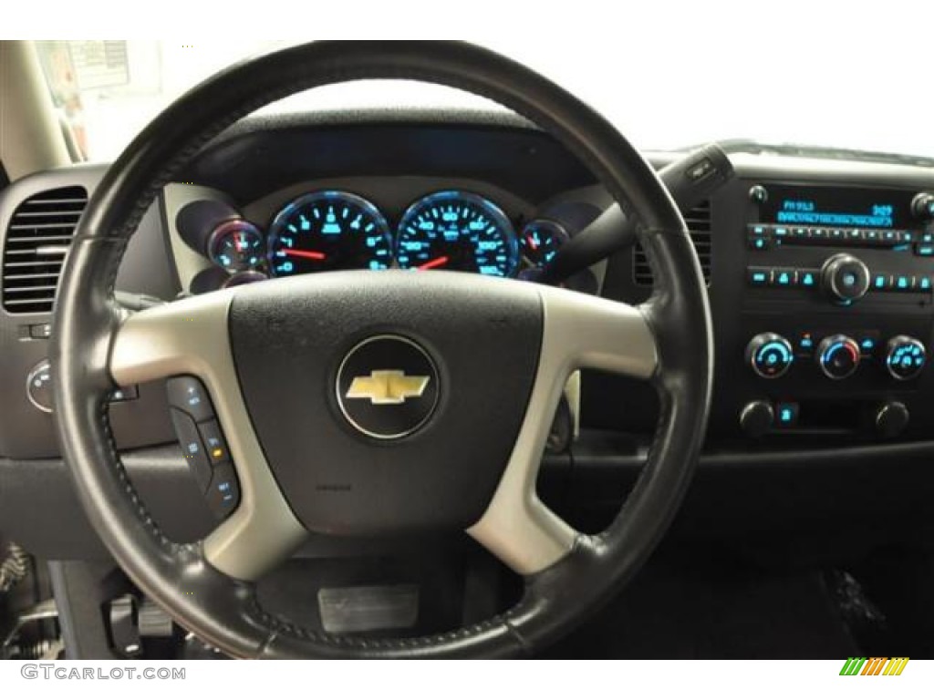 2009 Chevrolet Silverado 1500 LT Extended Cab 4x4 Ebony Steering Wheel Photo #70215472