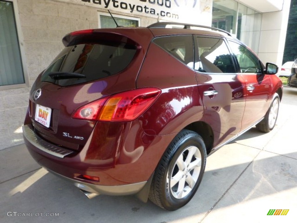 2009 Murano SL AWD - Merlot Metallic / Black photo #2