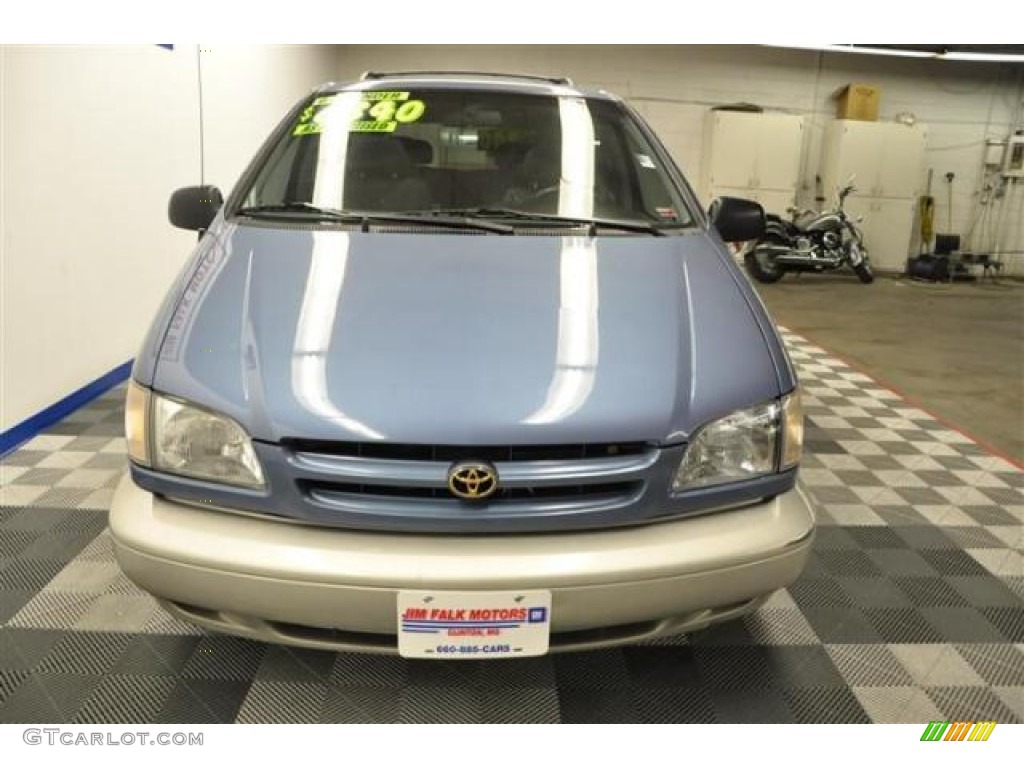 2000 Sienna XLE - Denim Blue Pearl / Gray photo #4