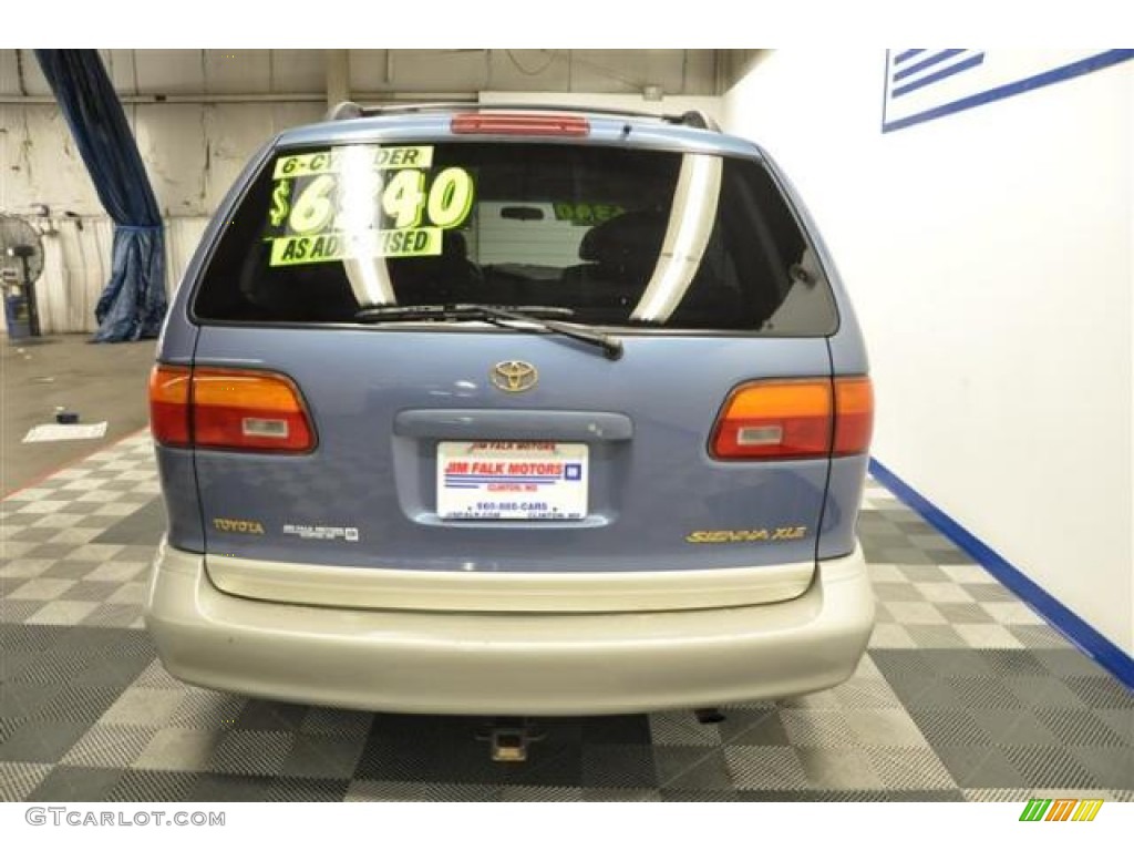 2000 Sienna XLE - Denim Blue Pearl / Gray photo #5