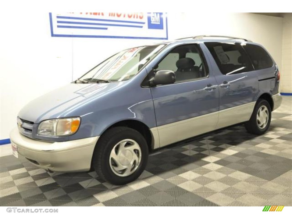 2000 Sienna XLE - Denim Blue Pearl / Gray photo #27