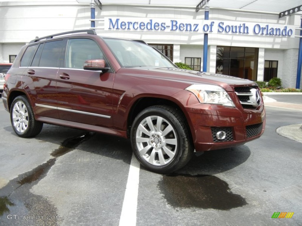 2011 GLK 350 - Barolo Red Metallic / Almond/Black photo #2