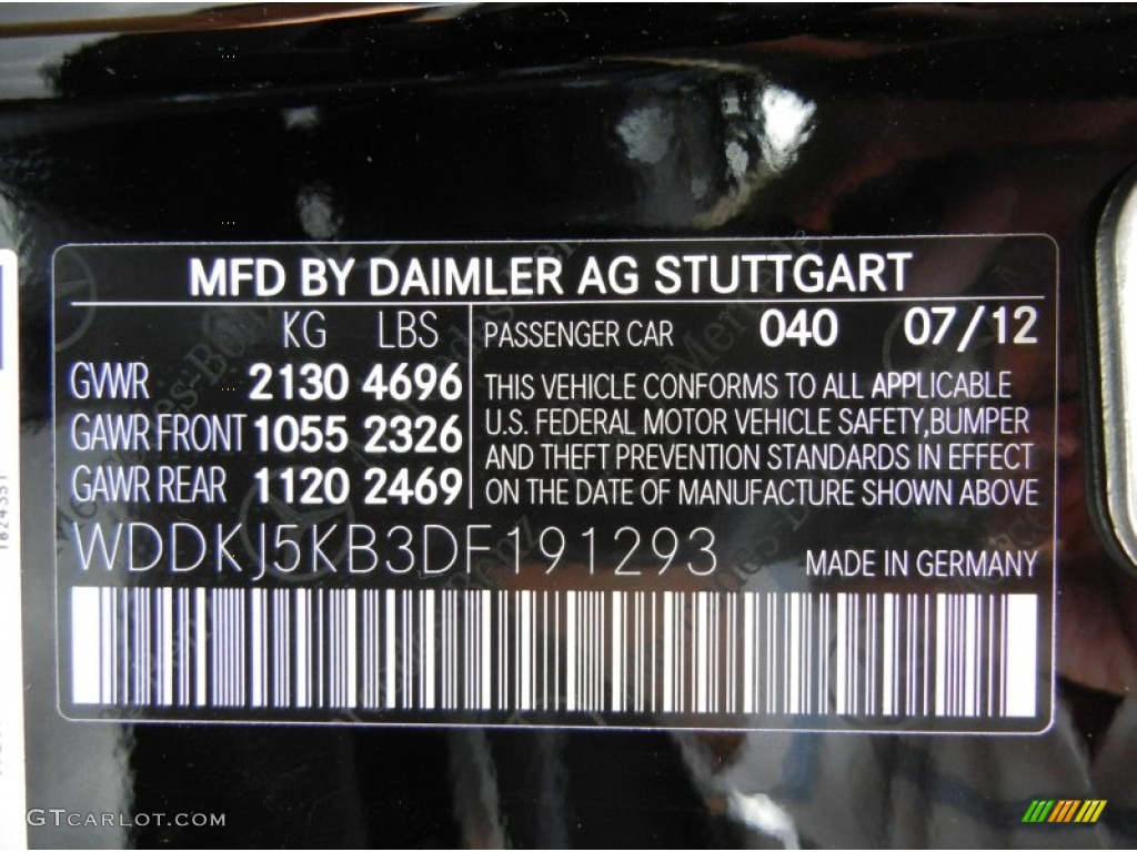 2013 E Color Code 040 for Black Photo #70225378