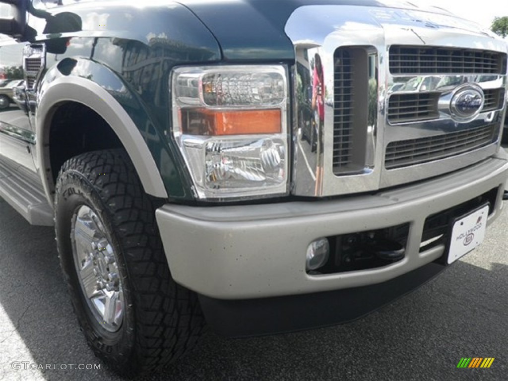 2008 F350 Super Duty King Ranch Crew Cab 4x4 - Forest Green Metallic / Chaparral Brown photo #2
