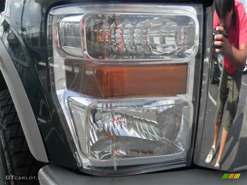 2008 F350 Super Duty King Ranch Crew Cab 4x4 - Forest Green Metallic / Chaparral Brown photo #3