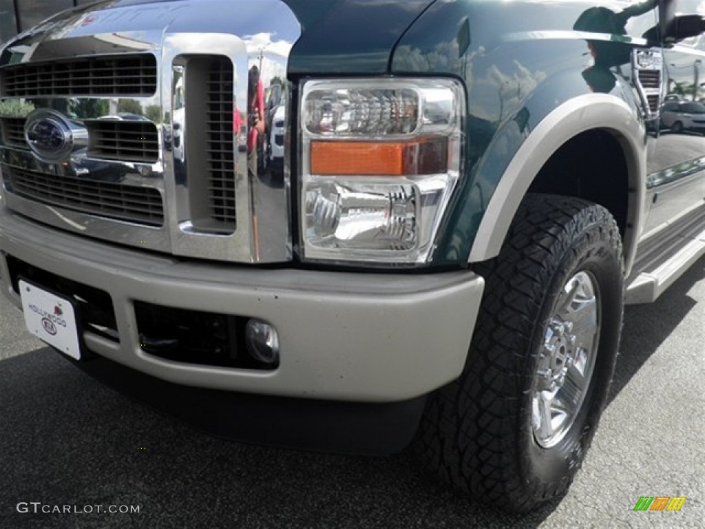 2008 F350 Super Duty King Ranch Crew Cab 4x4 - Forest Green Metallic / Chaparral Brown photo #10