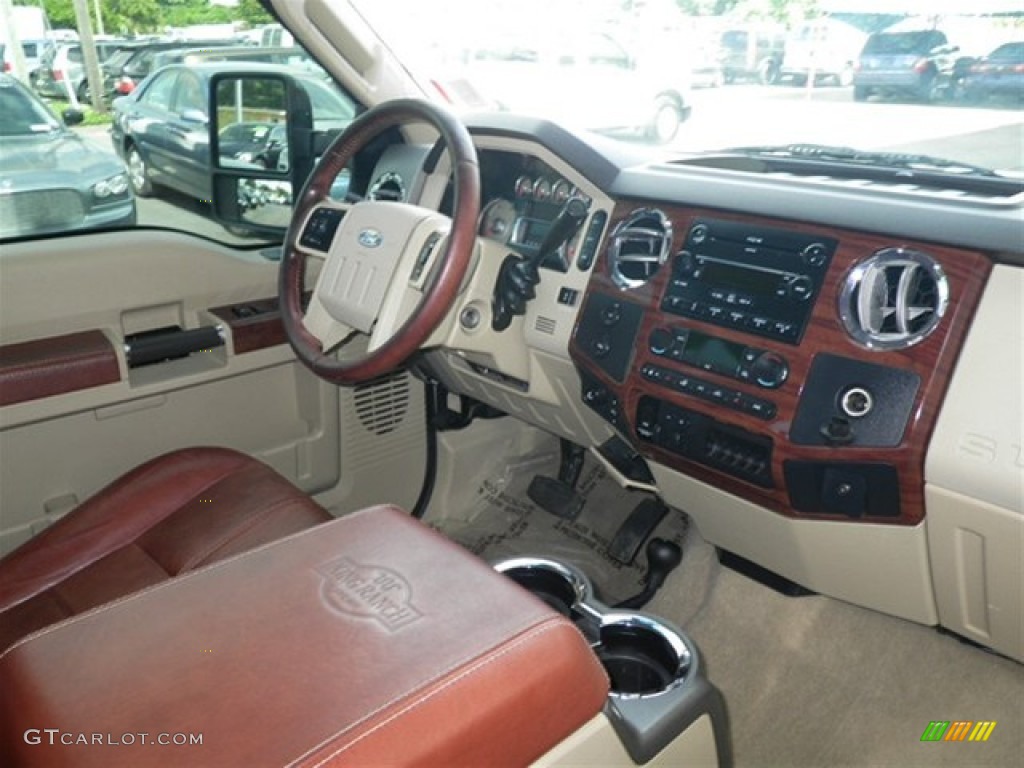 2008 F350 Super Duty King Ranch Crew Cab 4x4 - Forest Green Metallic / Chaparral Brown photo #11