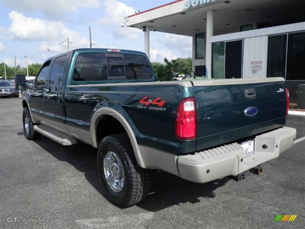 2008 F350 Super Duty King Ranch Crew Cab 4x4 - Forest Green Metallic / Chaparral Brown photo #14