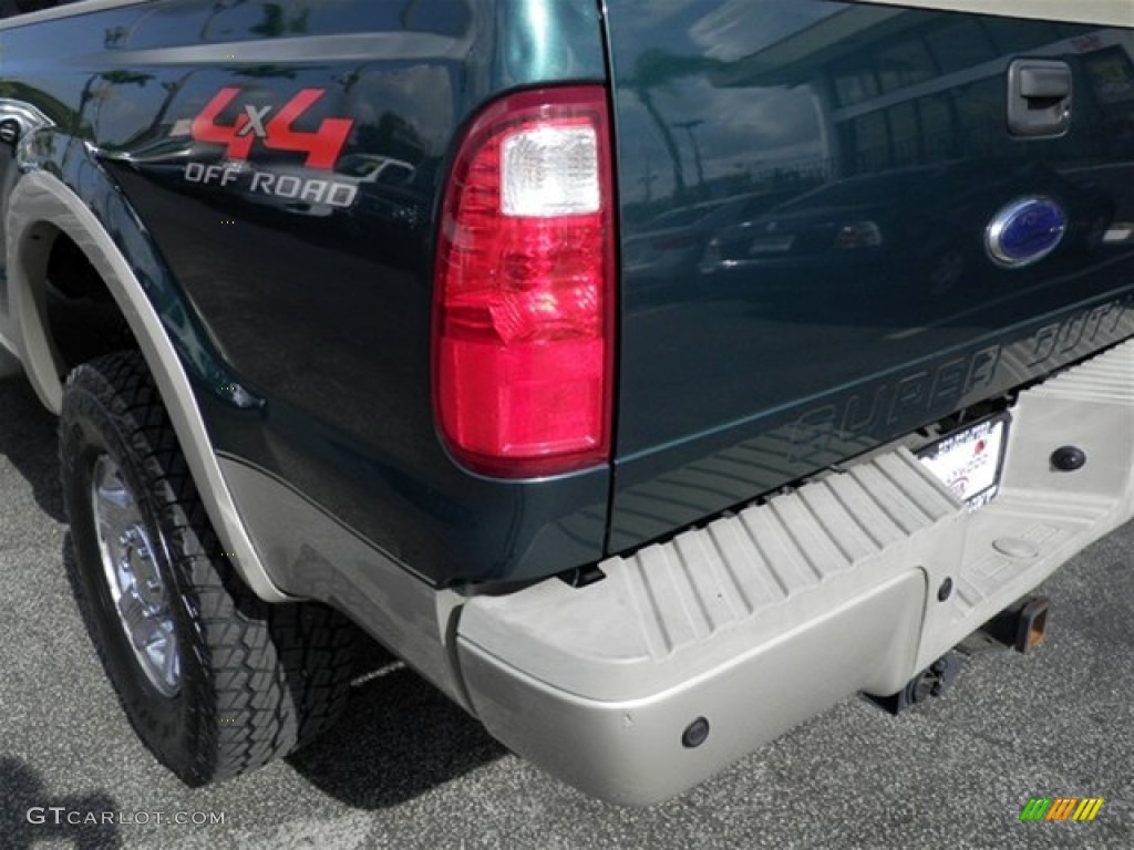 2008 F350 Super Duty King Ranch Crew Cab 4x4 - Forest Green Metallic / Chaparral Brown photo #15