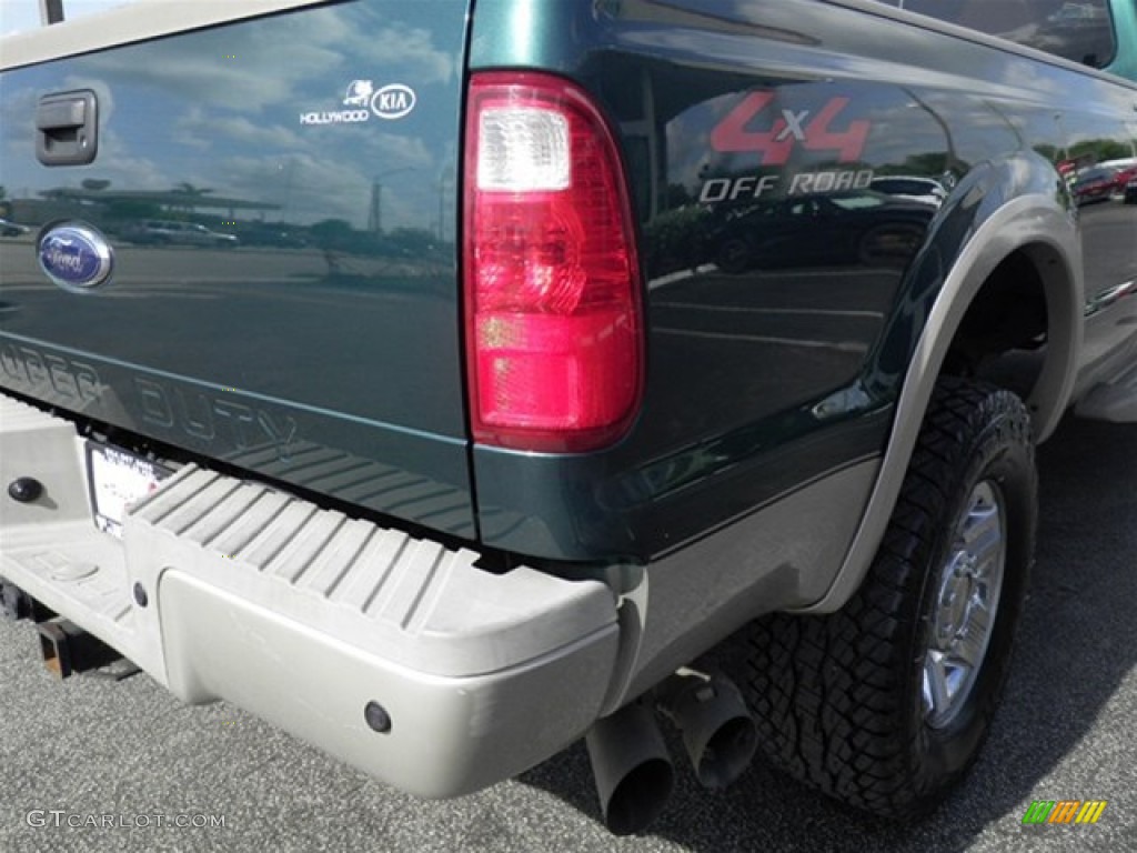 2008 F350 Super Duty King Ranch Crew Cab 4x4 - Forest Green Metallic / Chaparral Brown photo #21
