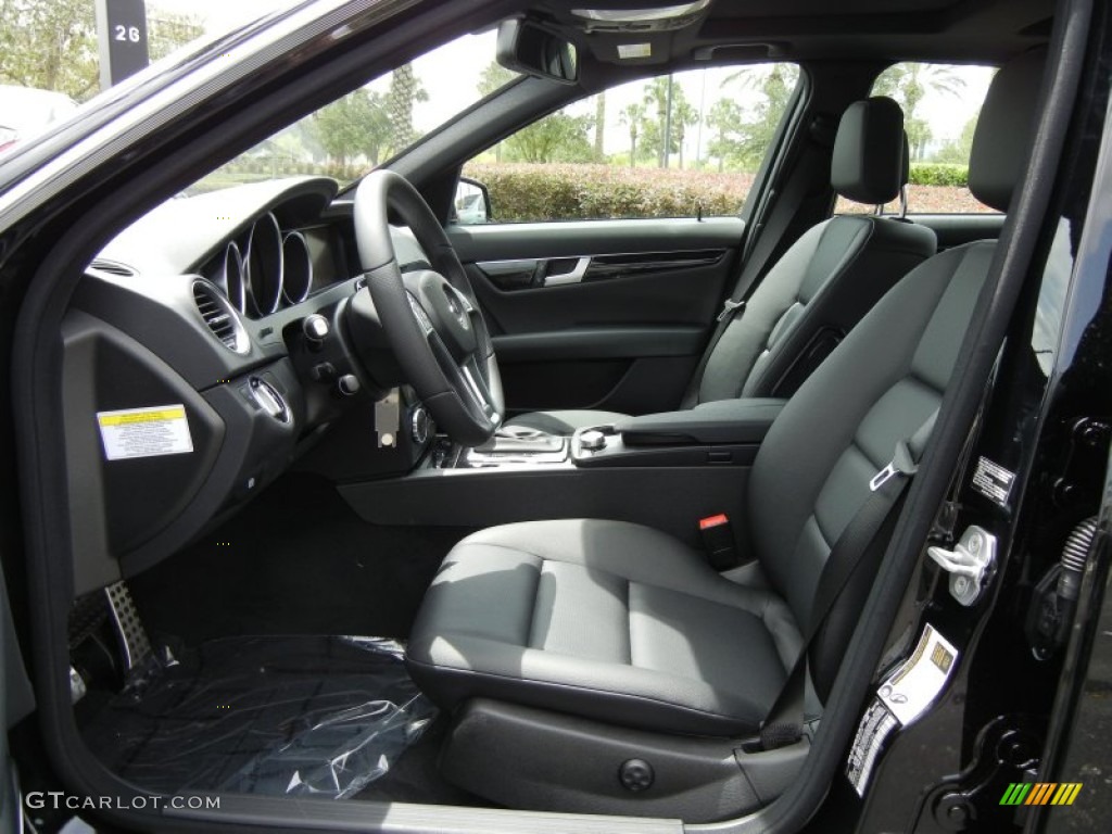 Black Interior 2013 Mercedes-Benz C 350 Sport Photo #70225751