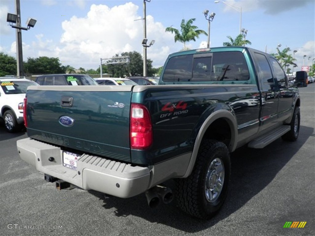 2008 F350 Super Duty King Ranch Crew Cab 4x4 - Forest Green Metallic / Chaparral Brown photo #22