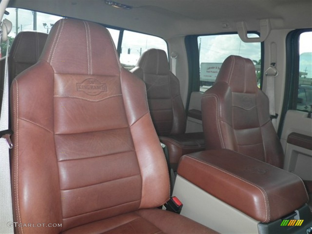 2008 F350 Super Duty King Ranch Crew Cab 4x4 - Forest Green Metallic / Chaparral Brown photo #24
