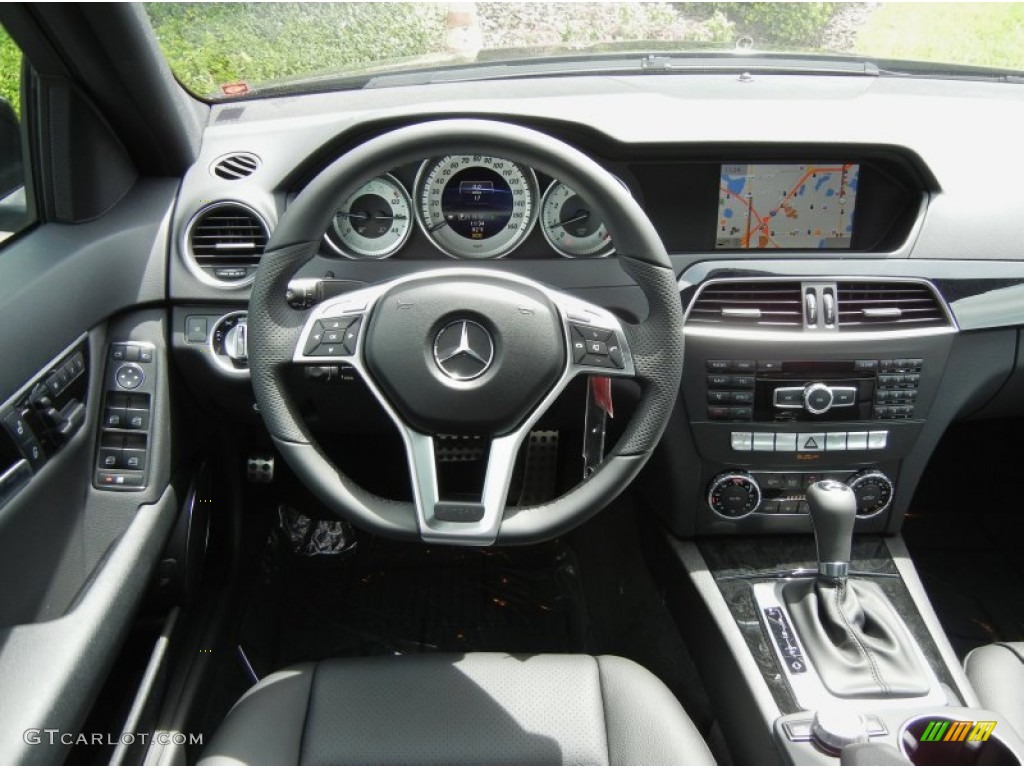 2013 Mercedes-Benz C 350 Sport Black Dashboard Photo #70225780