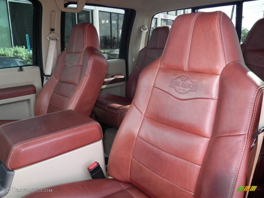 2008 F350 Super Duty King Ranch Crew Cab 4x4 - Forest Green Metallic / Chaparral Brown photo #34