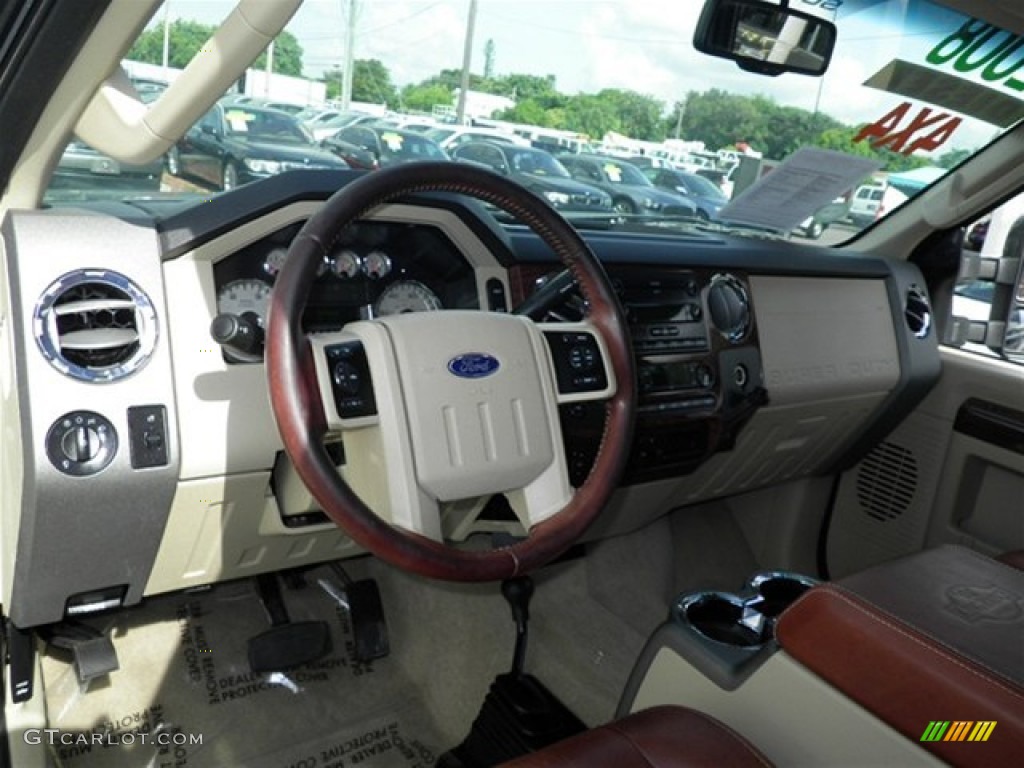 2008 F350 Super Duty King Ranch Crew Cab 4x4 - Forest Green Metallic / Chaparral Brown photo #35