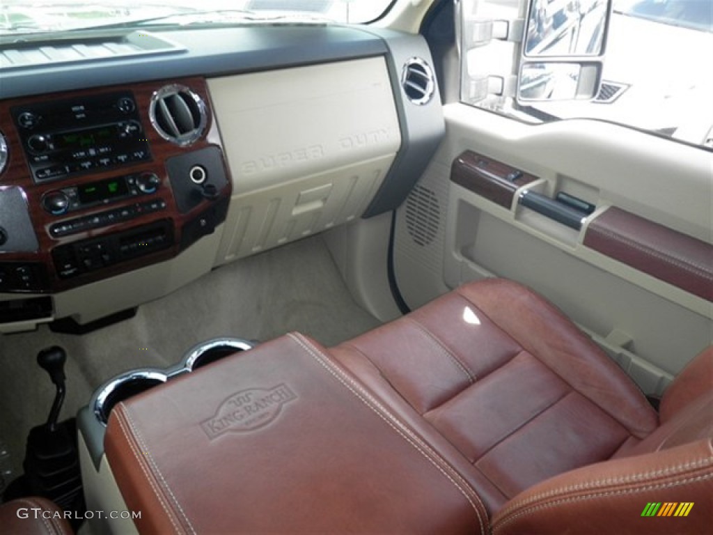 2008 F350 Super Duty King Ranch Crew Cab 4x4 - Forest Green Metallic / Chaparral Brown photo #37