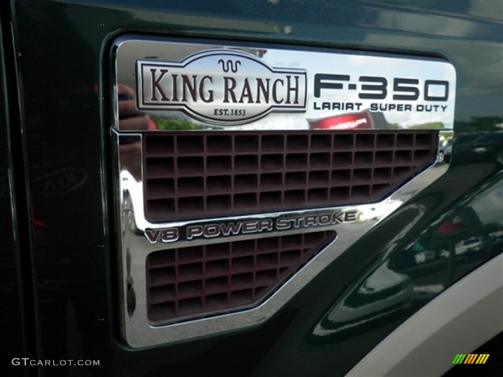 2008 F350 Super Duty King Ranch Crew Cab 4x4 - Forest Green Metallic / Chaparral Brown photo #43