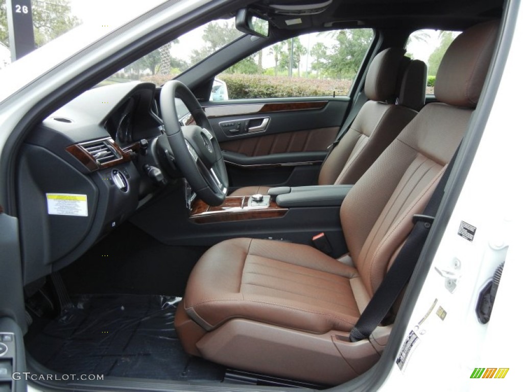 Natural Beige/Black Interior 2013 Mercedes-Benz E 350 Sedan Photo #70226140