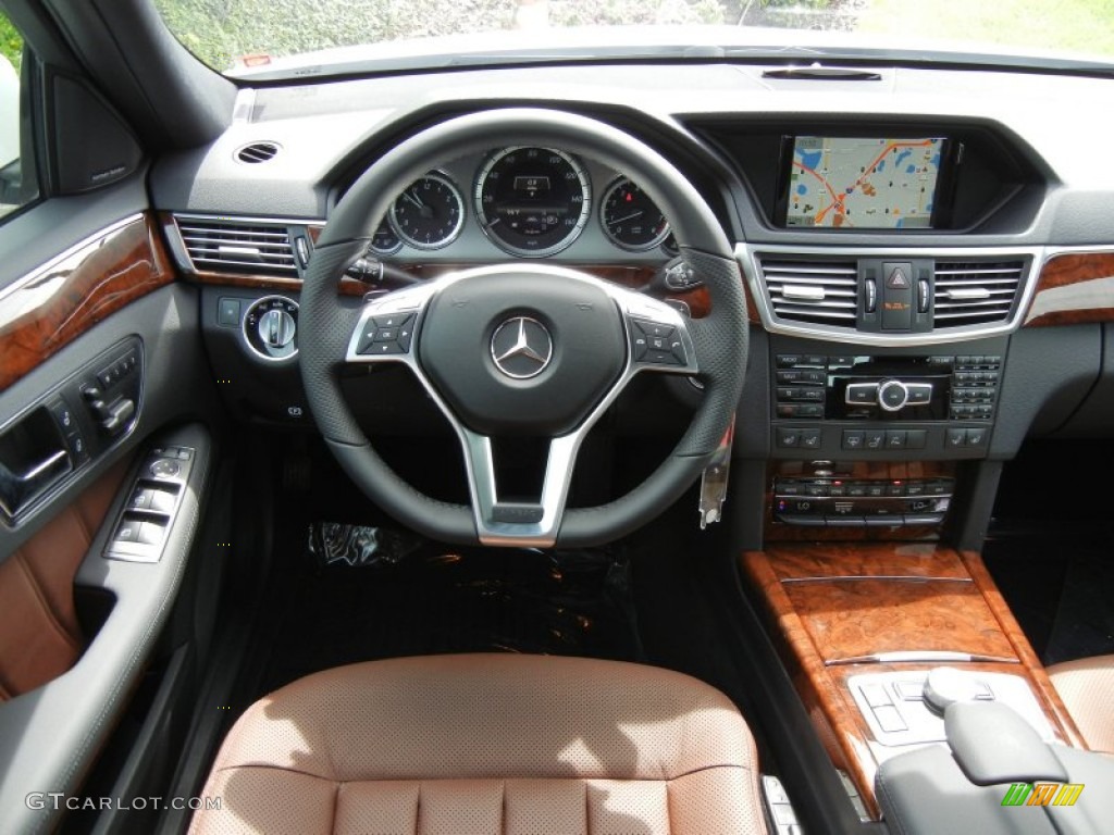 2013 Mercedes-Benz E 350 Sedan Natural Beige/Black Dashboard Photo #70226170