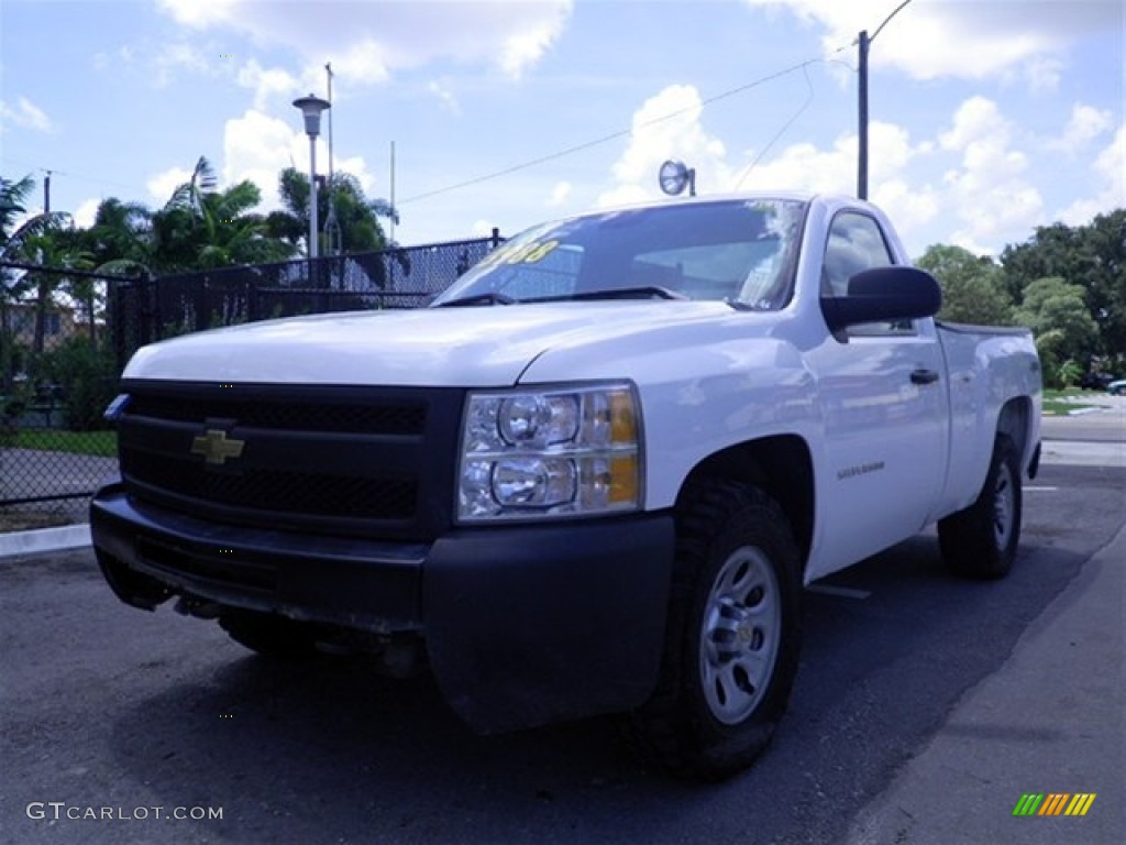 2011 Silverado 1500 Regular Cab 4x4 - Summit White / Dark Titanium photo #8