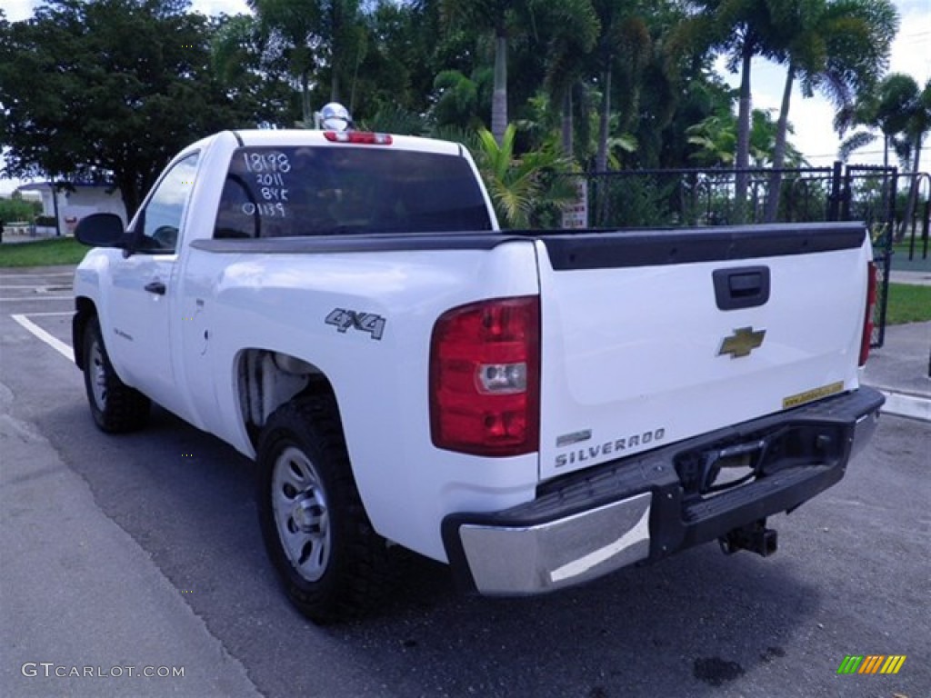 2011 Silverado 1500 Regular Cab 4x4 - Summit White / Dark Titanium photo #10