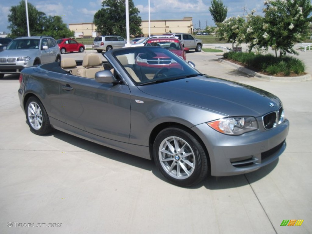 Space Gray Metallic 2011 BMW 1 Series 128i Convertible Exterior Photo #70228265