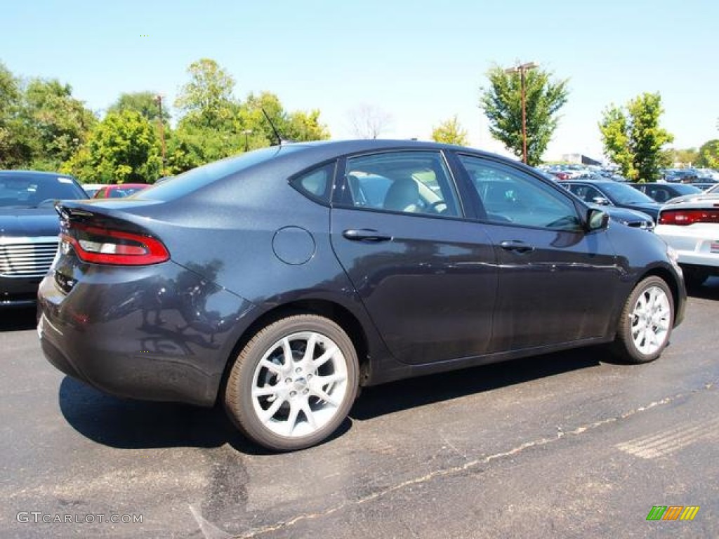 2013 Dart SXT - Maximum Steel Metallic / Black/Light Diesel Gray photo #3