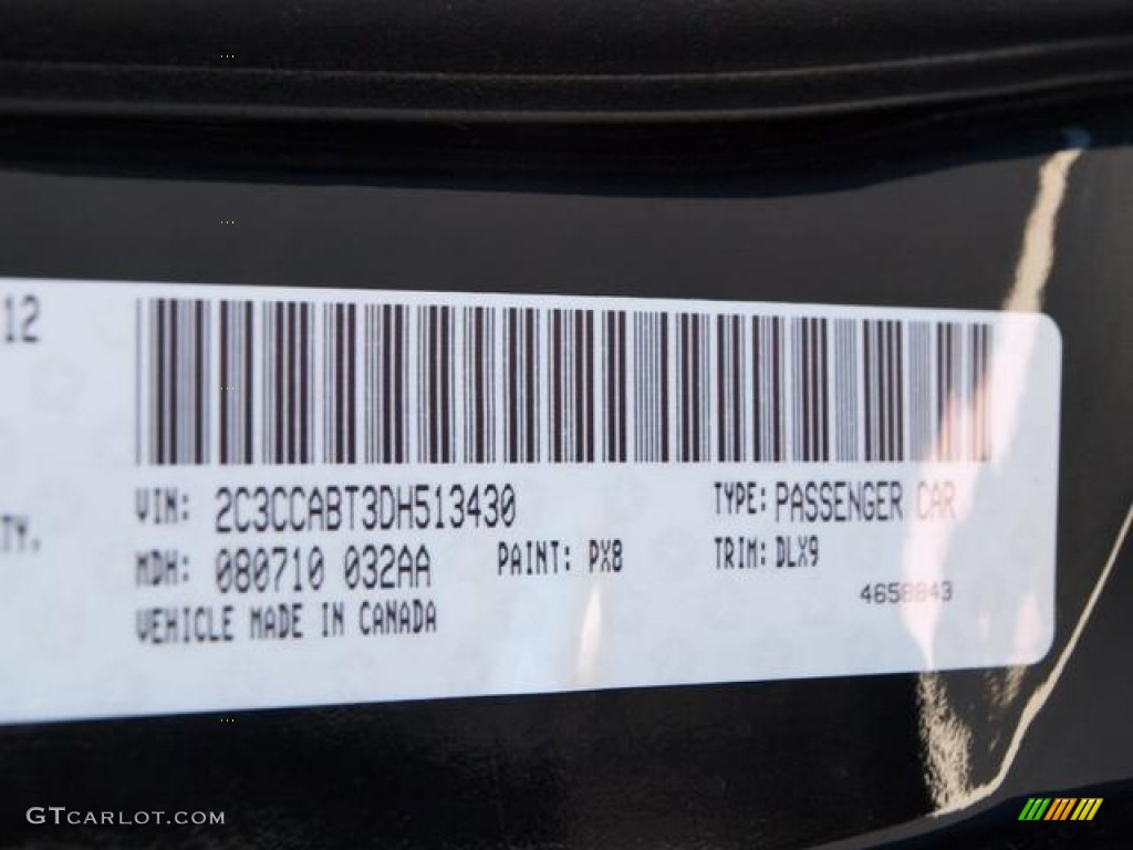 2013 Chrysler 300 S V8 Color Code Photos