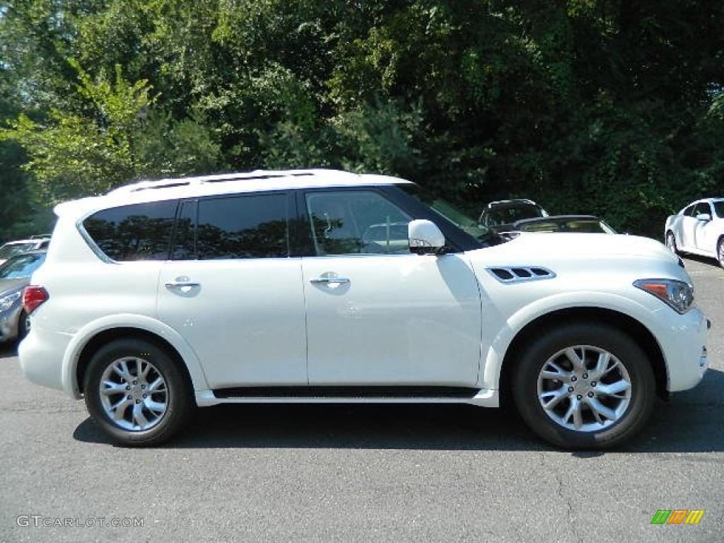 Moonlight White 2012 Infiniti QX 56 4WD Exterior Photo #70229476