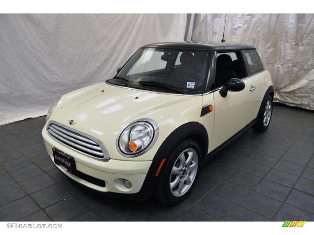 2009 Cooper Hardtop - Pepper White / Punch Carbon Black Leather photo #1